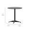 Flash Furniture Mellie 27.5'' Black Round Metal Indoor-Outdoor Table with Base TLH-052-2-BK-GG - alternate 9